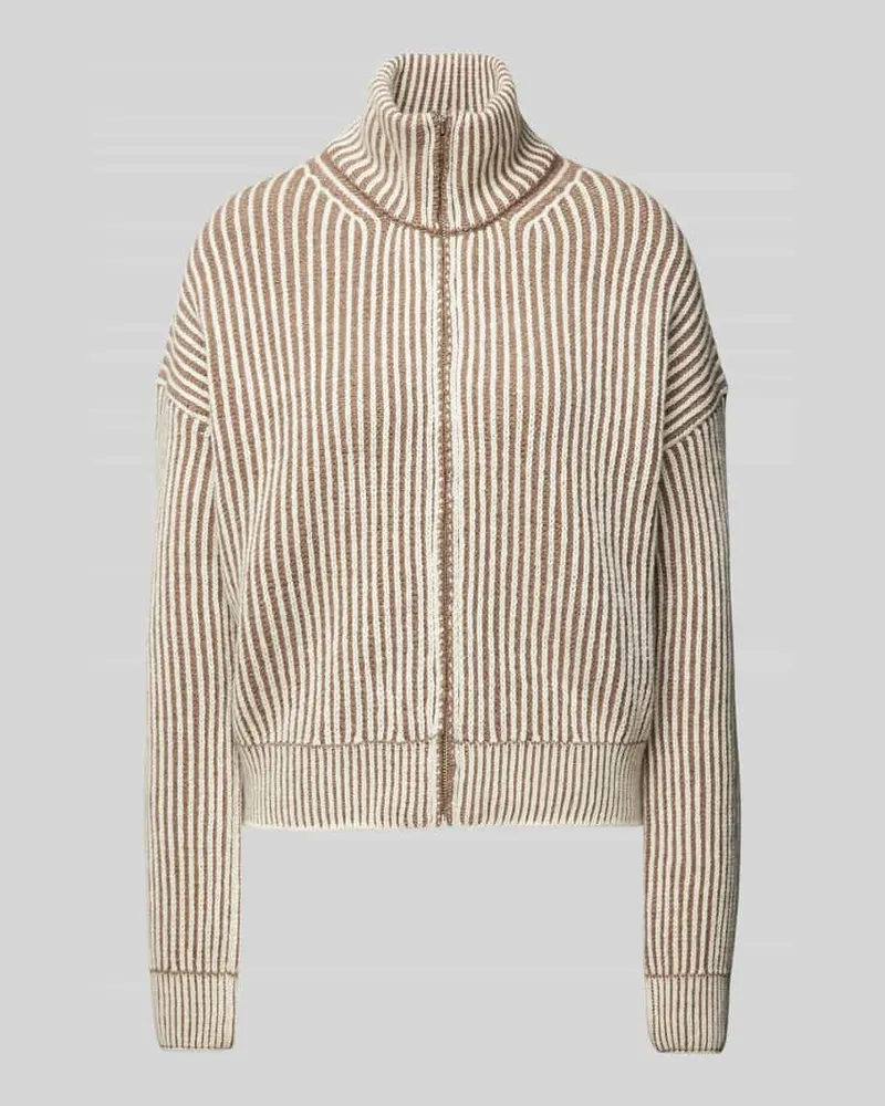 Armedangels Cardigan mit Reißverschlussleiste Modell 'MEDEAA VANISE Hellbraun