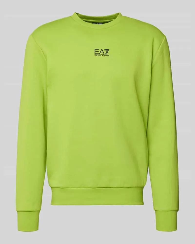 EA7 Sweatshirt mit Label-Detail Grass