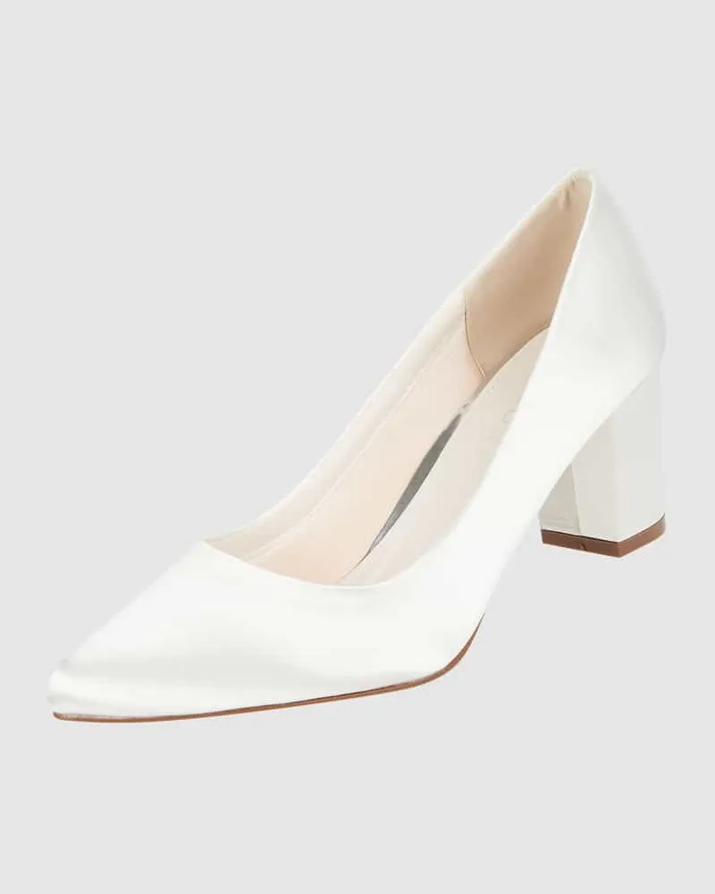 Rainbow Club Brautschuhe aus Satin Modell 'Debora Offwhite