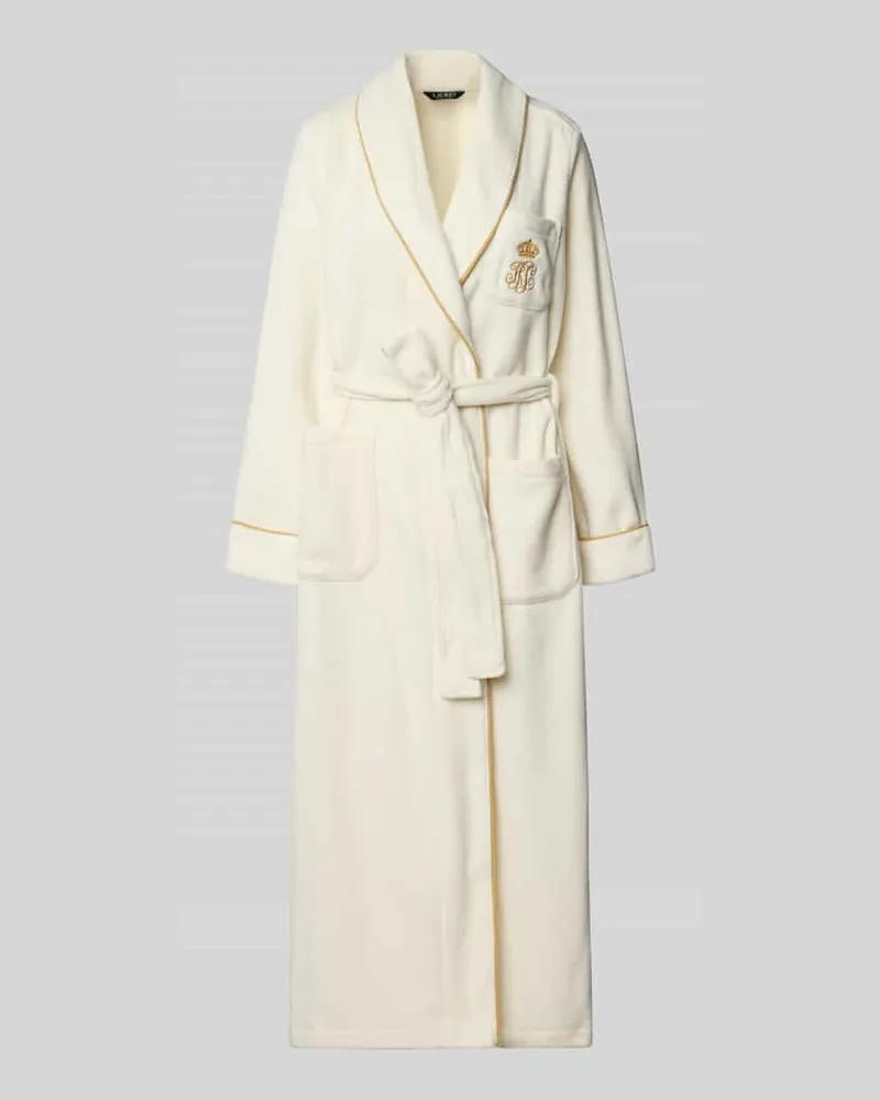 Ralph Lauren Bademantel mit Reverskragen Offwhite