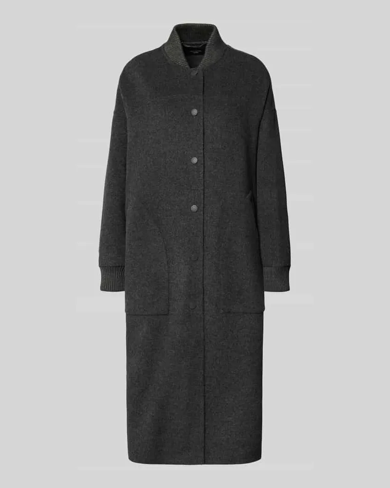 Max Mara Regular Fit Wollmantel aus Schurwoll-Mix Modell 'ALAMARO Anthrazit