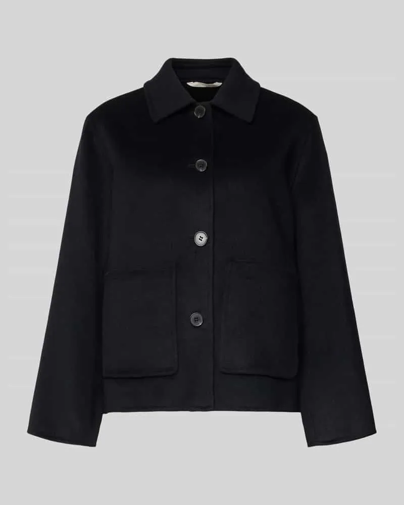 Marc O'Polo Regular Fit Wolljacke mit aufgesetzten Taschen Marine