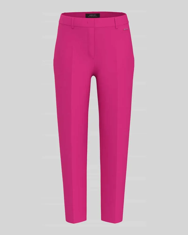 Marc Cain Slim Fit Business-Hose mit Label-Schriftzug Pink