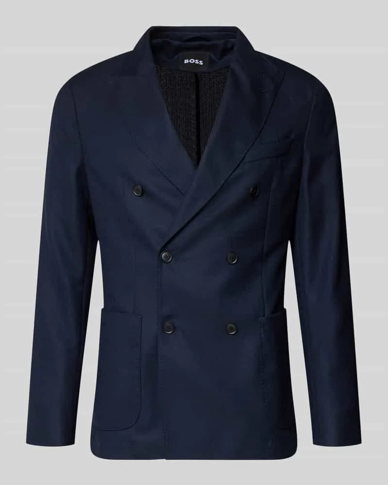 HUGO BOSS Slim Fit Sakko aus reiner Schurwolle Modell 'C-Henry-DB-2626 Marine