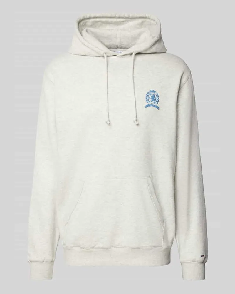 Tommy Hilfiger Regular Fit Hoodie aus Baumwoll-Mix Hellgrau