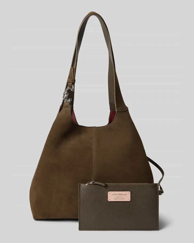 Coccinelle Handtasche aus echtem Leder Dunkelgruen