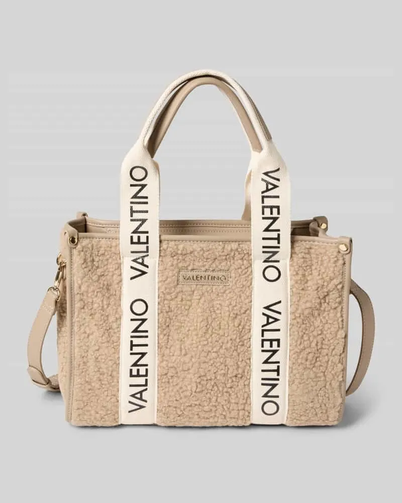 Valentino Bags Handtasche aus Teddyfell Taupe