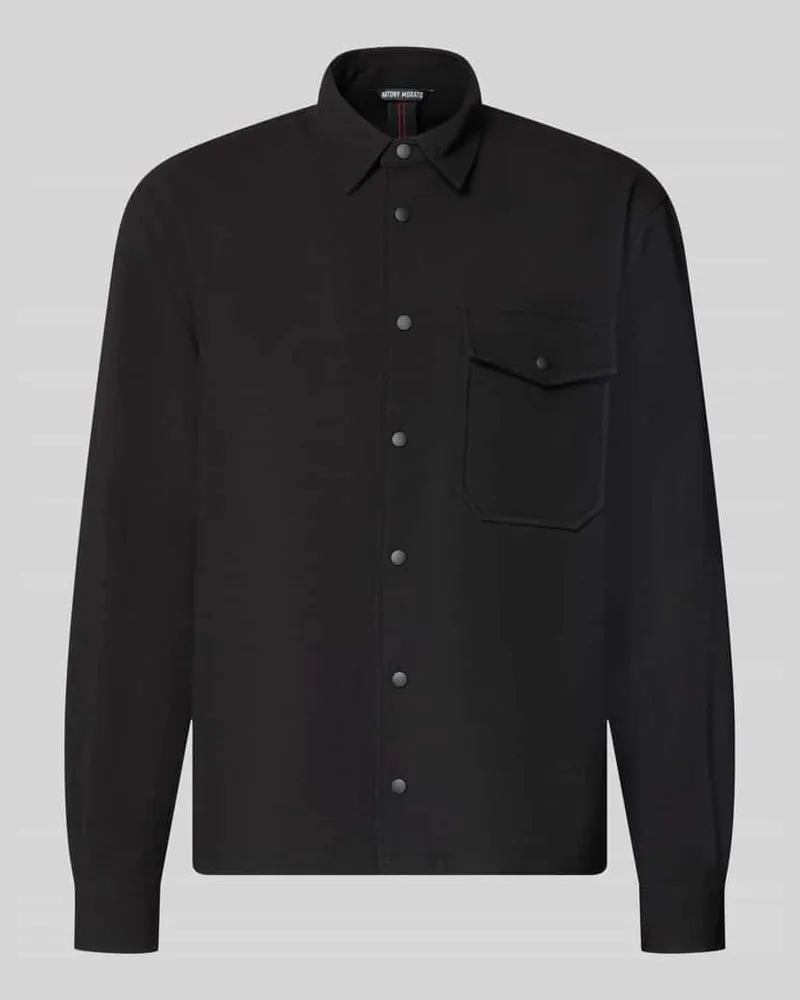 Antony Morato Regular Fit Hemdjacke mit Viskose-Anteil Modell 'SANTIAGO Black