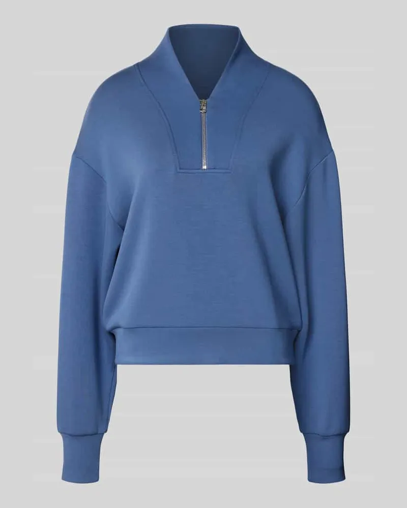 Varley Sweatshirt aus Viskose-Mix mit Reißverschluss Modell 'davidson Rauchblau
