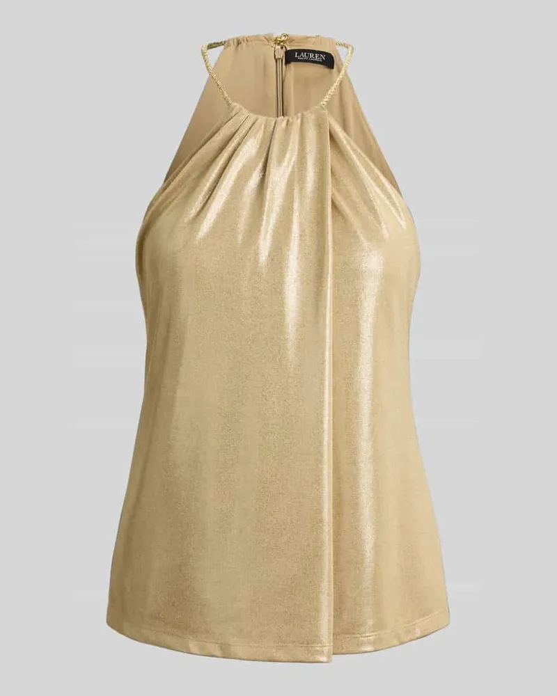 Ralph Lauren Regular Fit Blusentop mit Falten Gold
