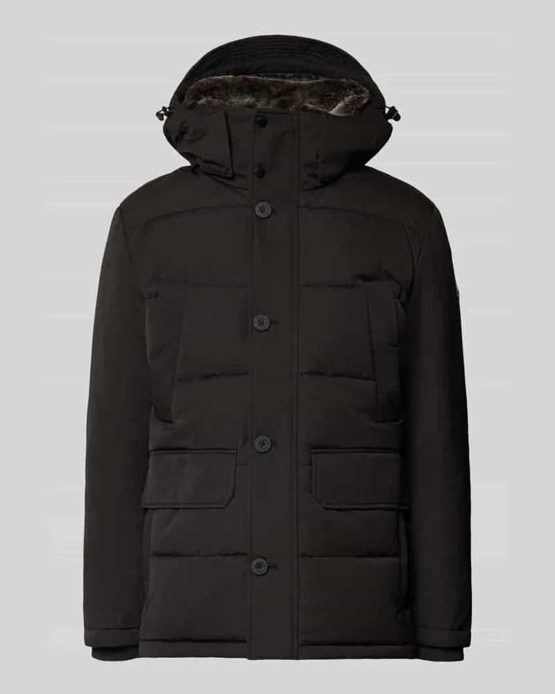 Strellson Steppjacke mit Kapuze Modell 'PIAZZA Black