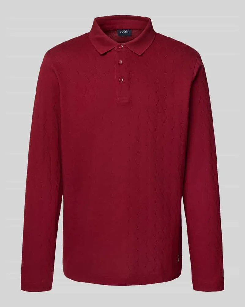 JOOP! Strickpullover mit Kentkragen Modell 'Bryson Rot