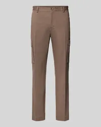 Calvin Klein Regular Fit Cargohose mit Cargotaschen Cognac