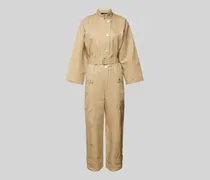Regular Fit Jumpsuit aus Baumwoll-Leinen-Mix Modell 'FASTO