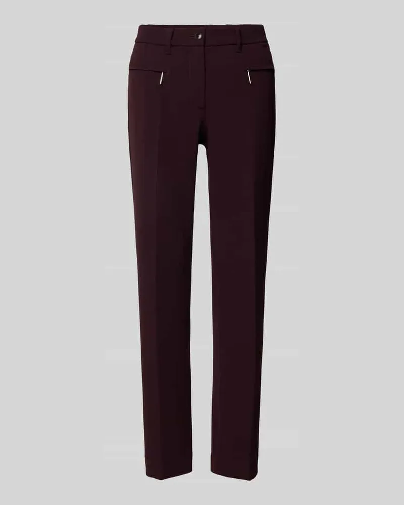 Atelier GARDEUR Slim Fit Stoffhose mit Reißverschlusstaschen Modell 'ZENE51 Aubergine