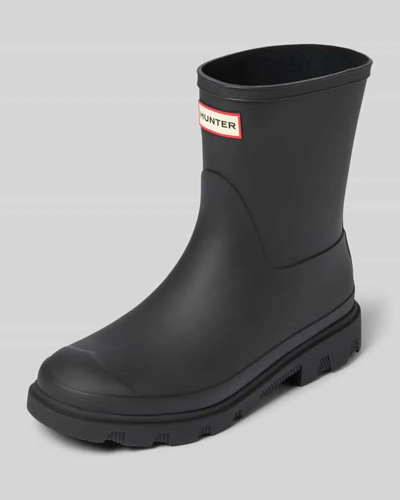 Hunter Stiefel mit Logo-Detail Black