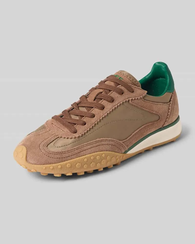 HOFF Sneaker aus Leder mit Label-Detail Modell 'BRIDGE Dunkelbraun