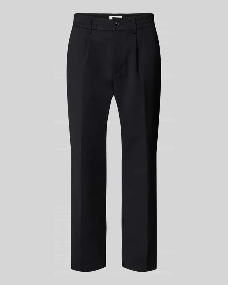 Casual Friday Regular Fit Stoffhose mit Bundfalten Modell 'Marc Black