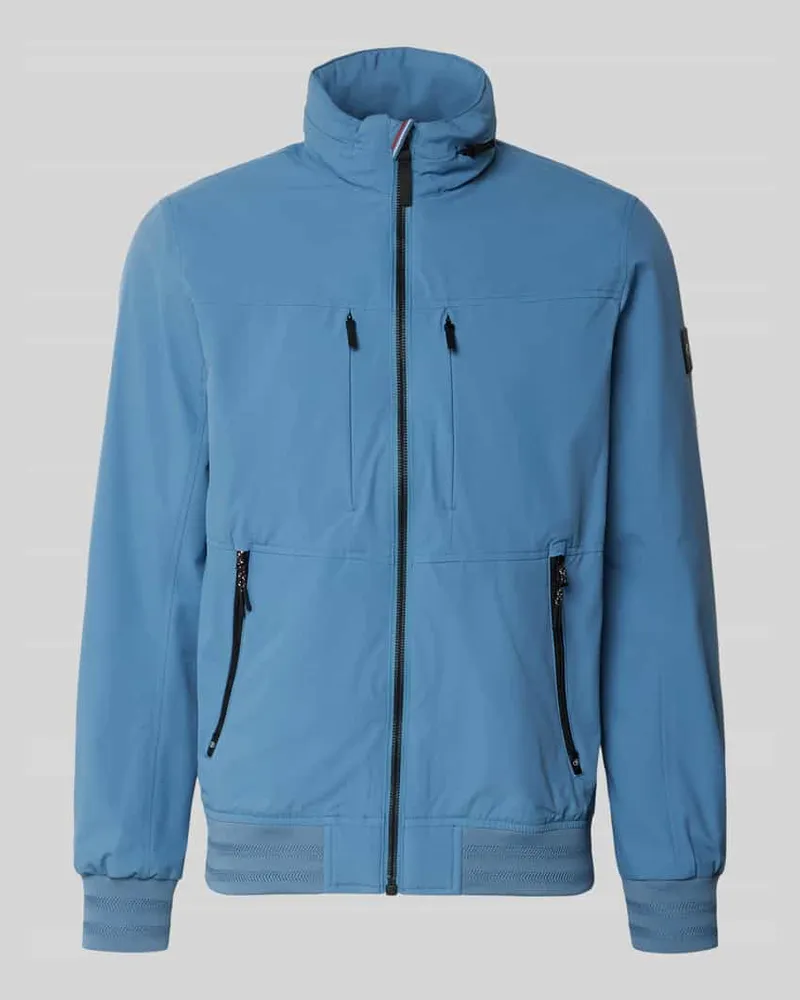 Tom Tailor Regular Fit Funktionsjacke mit Schalkragen Dunkelblau