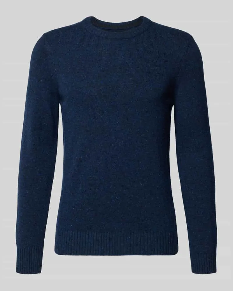 Marc O'Polo Regular Fit Strickpullover aus Woll-Mix Dunkelblau