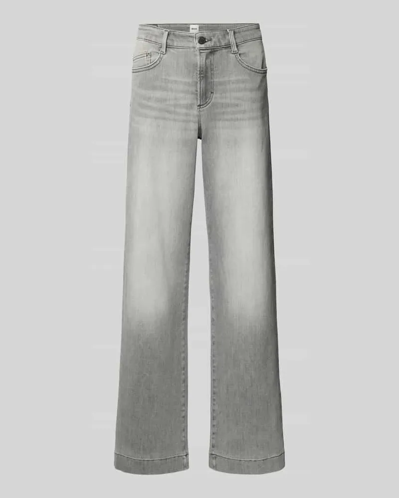 Brax Flared Jeans mit elastischem Bund Modell 'MAINE Hellgrau