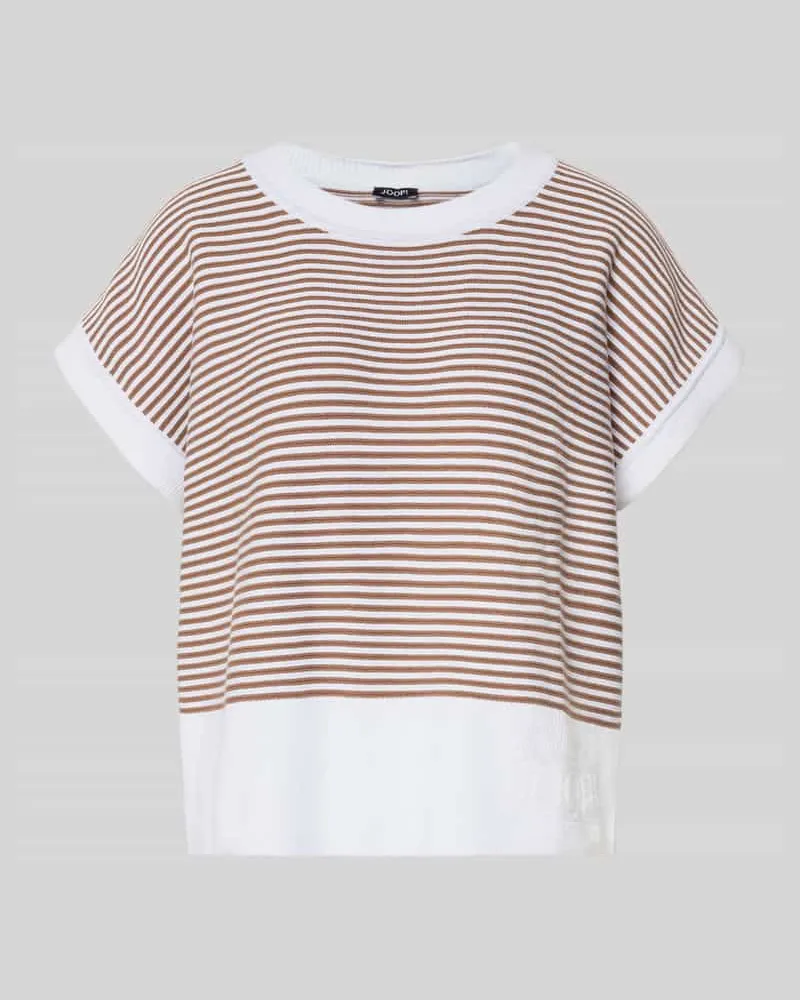 JOOP! T-Shirt aus reiner Baumwolle in Strick-Optik Modell 'Kipe Hazel