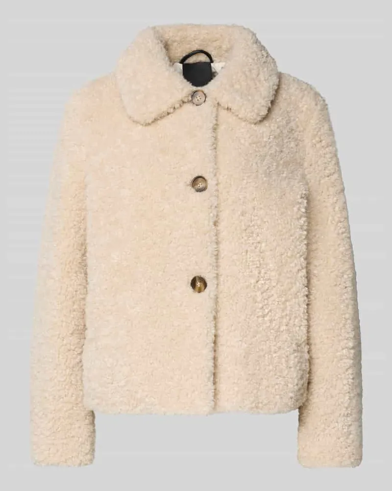 Fuchs Schmitt Regular Fit Jacke aus Teddyfell mit Umlegekragen Ecru
