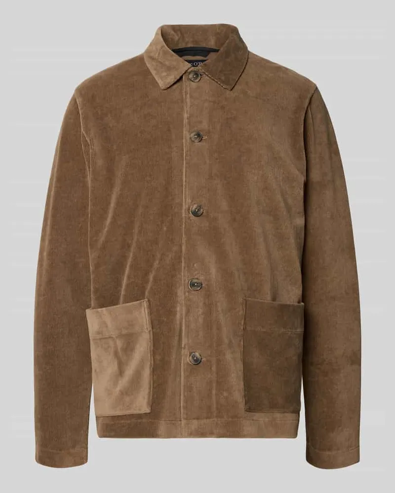 Marc O'Polo Regular Fit Hemd aus reiner Baumwolle Camel