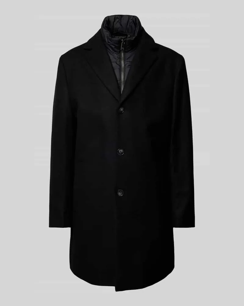 Roy Robson Mantel mit Knopfleiste Black