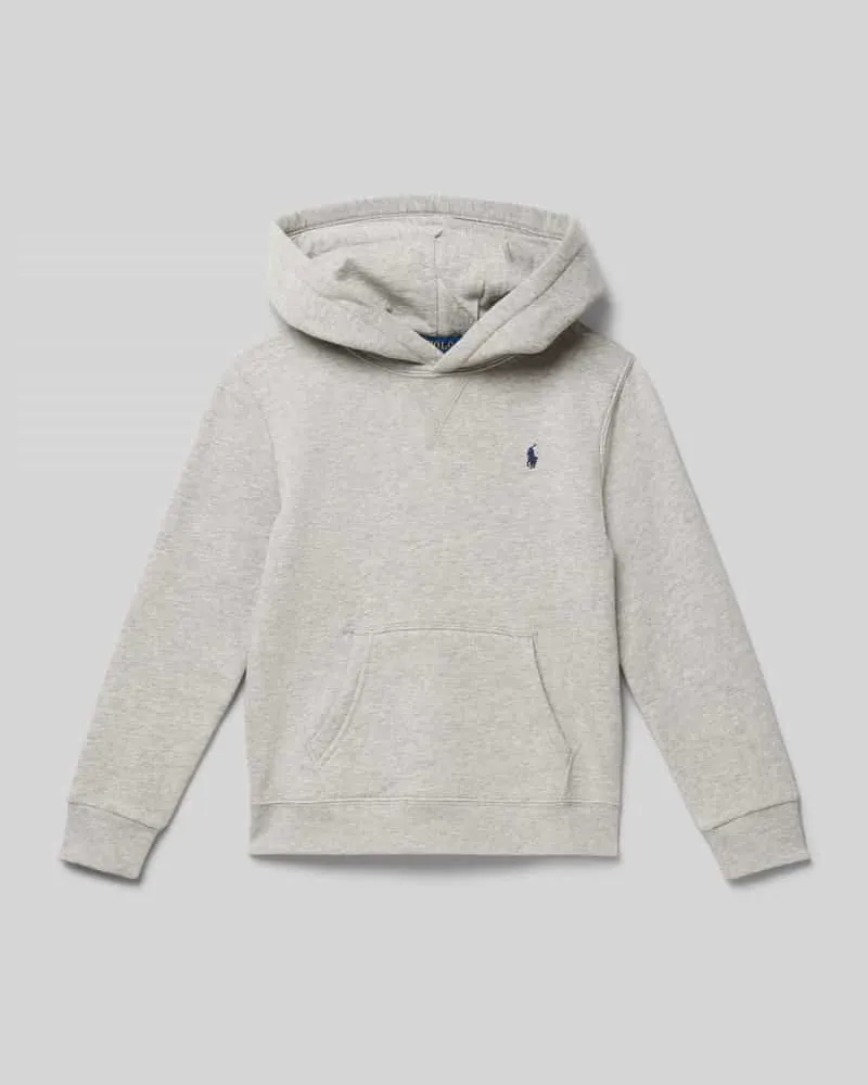 Ralph Lauren Hoodie mit Logo-Stitching Mittelgrau