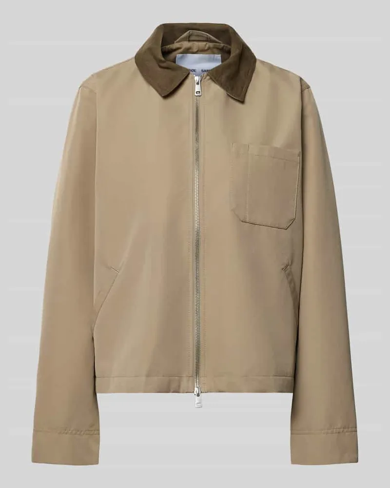 Samsøe & Samsøe Jacke mit Zweiwege-Reißverschluss Modell 'ROBINSON Beige