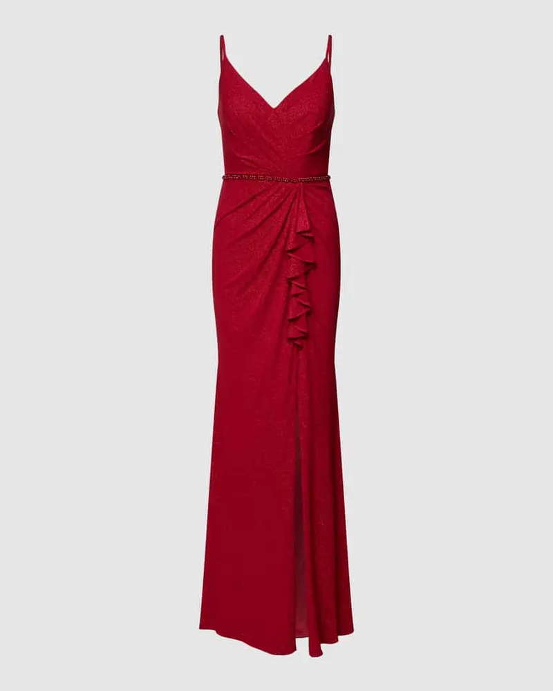 Mascara Abendkleid mit Ziersteinbesatz Rot
