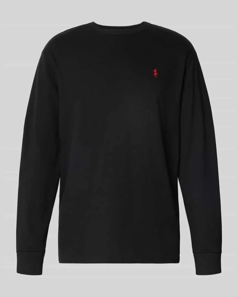 Ralph Lauren Classic Fit Longsleeve mit Label-Stitching Black