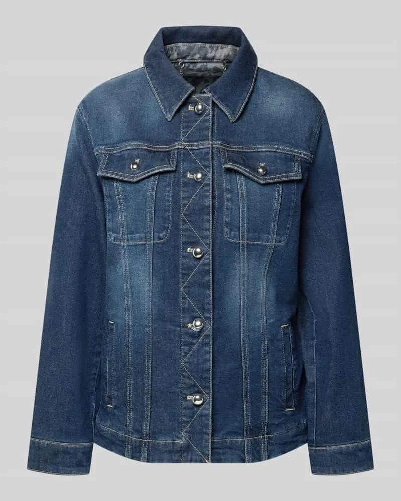 Marc Cain Regular Fit Jeansjacke mit Lyocell-Anteil Jeansblau