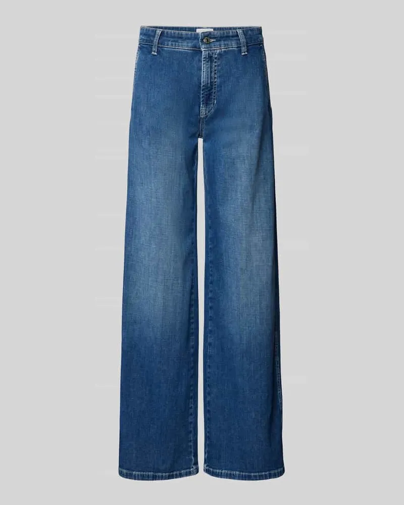 Cambio Wide Leg Jeans mit Eingrifftaschen Modell 'ALEK Blau