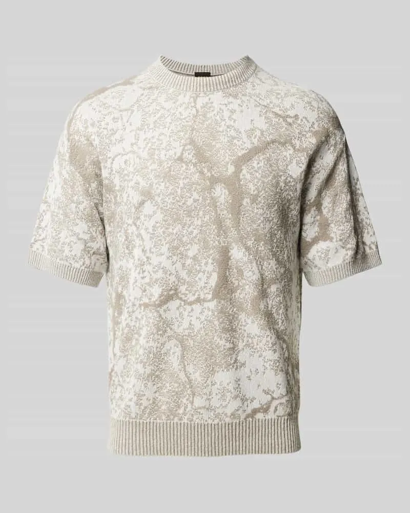 HUGO BOSS T-Shirt mit Stehkragen Modell 'Krocato Sand