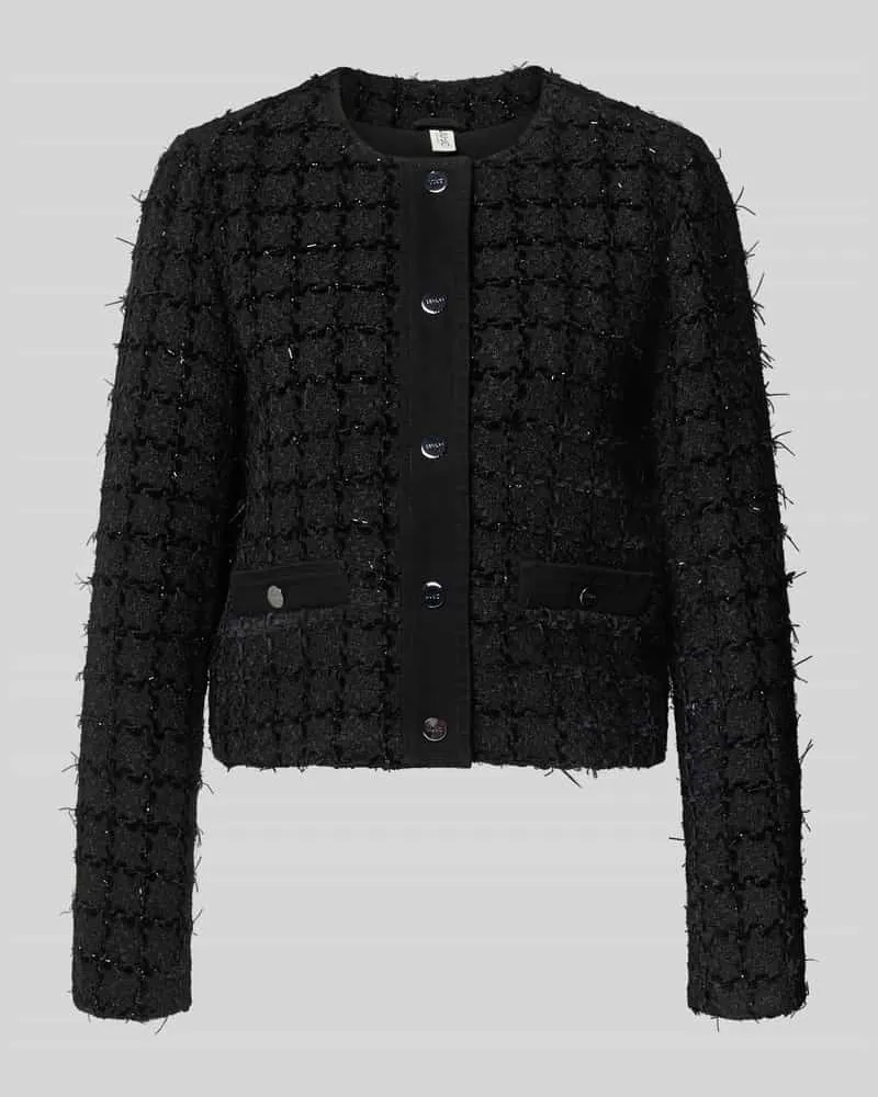 Liu Jo Regular Fit Blazer mit Woll-Anteil Modell 'GIACCA KATE Black