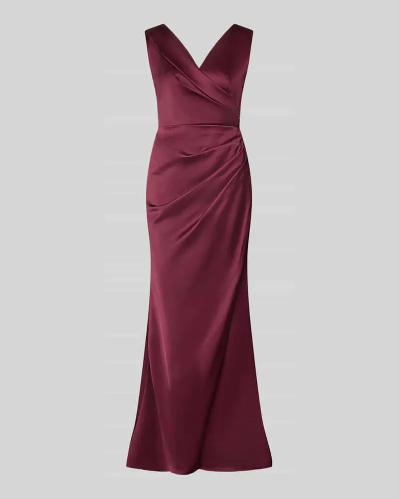 Rinascimento Abendkleid mit Raffungen Bordeaux