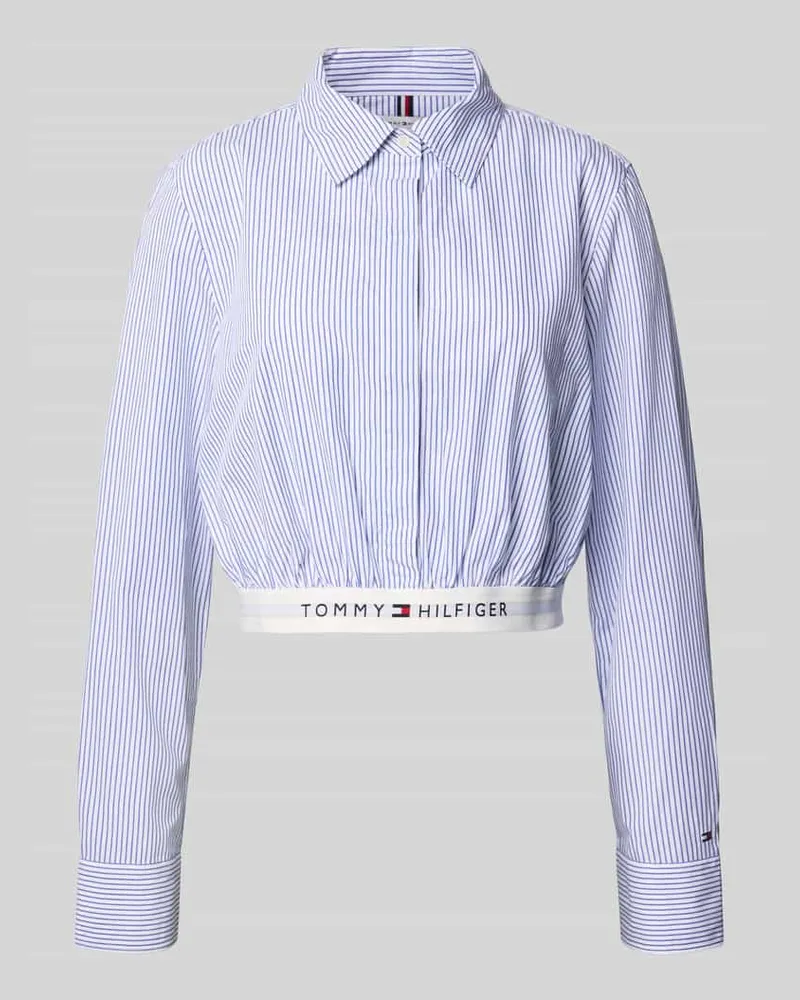 Tommy Hilfiger Regular Fit Hemdbluse aus reiner Bio-Baumwolle Weiss