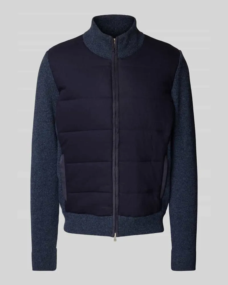 Gran Sasso Wolljacke mit Stehkragen Marine