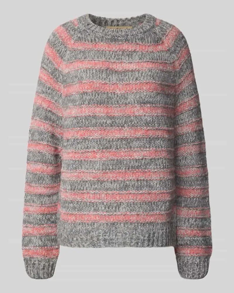 Smith & Soul Strickpullover mit Strukturmuster und Rundhalsausschnitt Pink