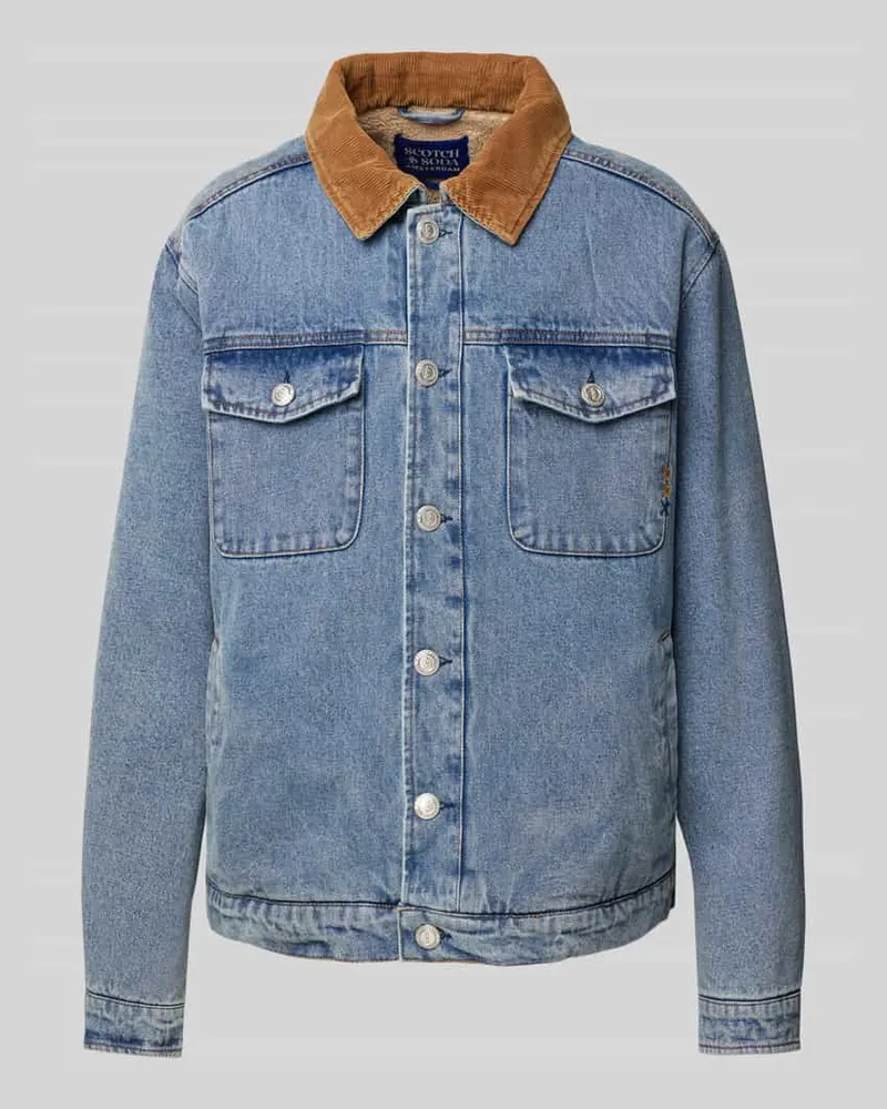 Scotch&Soda Jeansjacke mit Brusttaschen Jeansblau