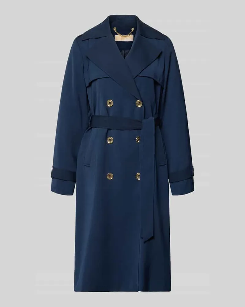 Michael Kors Zweireihiger Trenchcoat mit Bindegürtel Marine