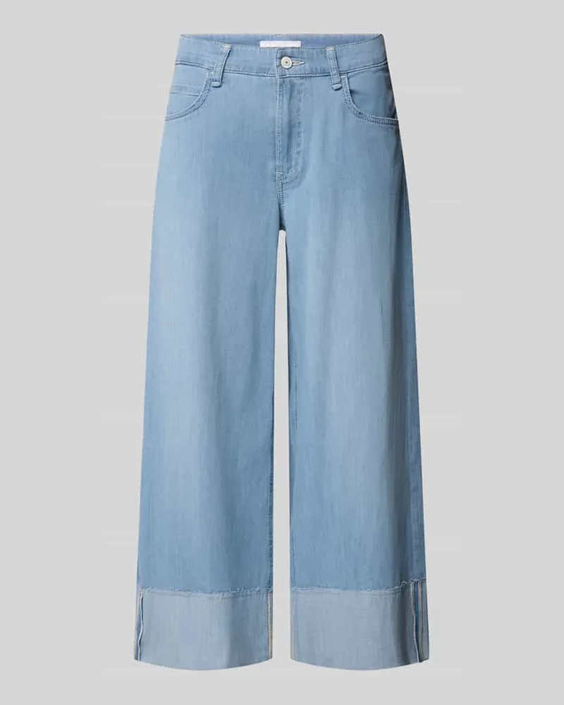 MAC Jeans Cropped Jeans mit weitem Bein Modell 'NEVADA Hellblau
