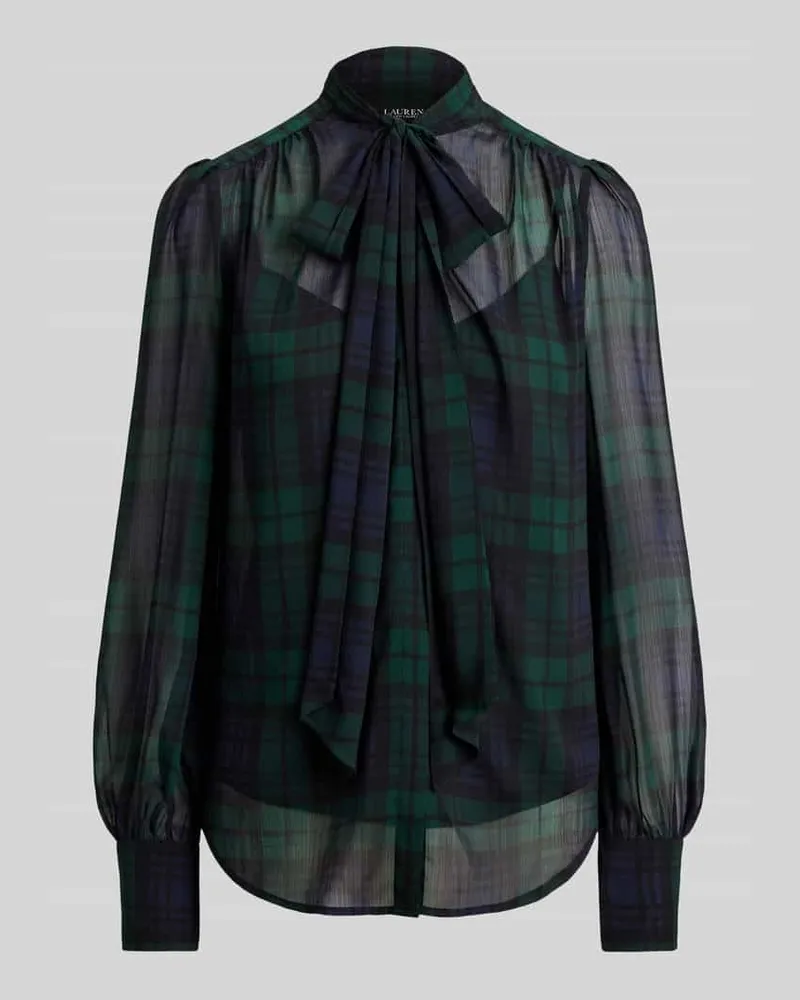Ralph Lauren Loose Fit Langarmbluse mit Allover-Muster Black