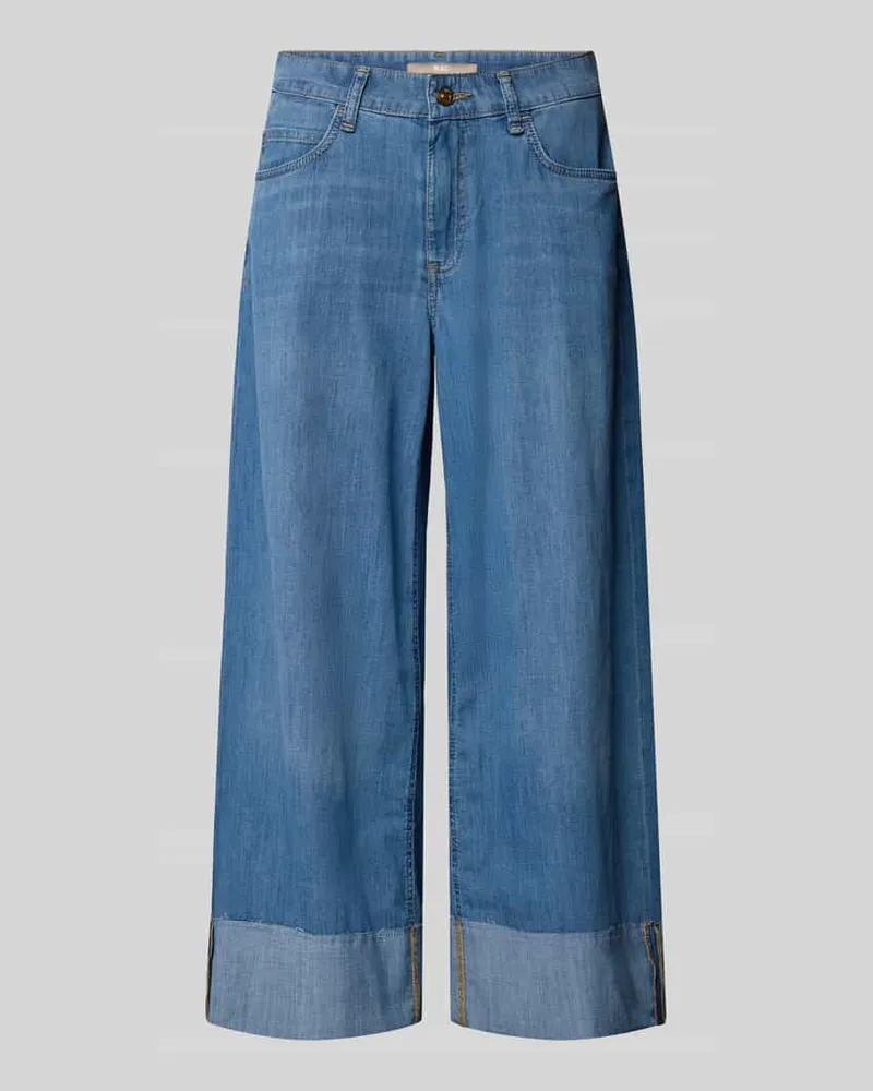 MAC Jeans Cropped Jeans mit weitem Bein Modell 'NEVADA Dunkelblau
