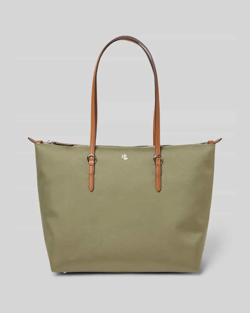 Ralph Lauren Shopper mit Strukturmuster Modell 'KEATON Oliv