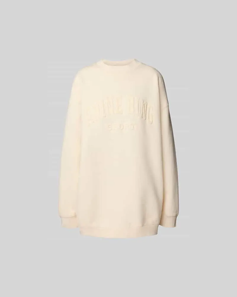 Anine Bing Oversized Sweatshirt mit Label-Detail Ecru