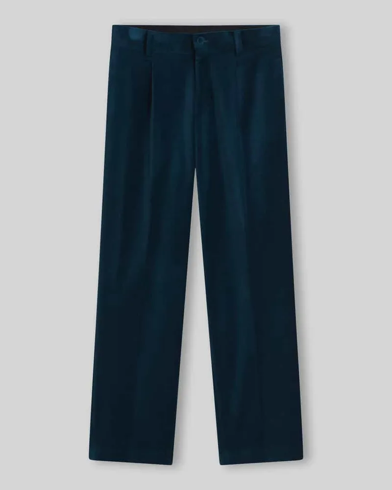 HUGO BOSS Regular Fit Smokinghose mit Samtstruktur Petrol