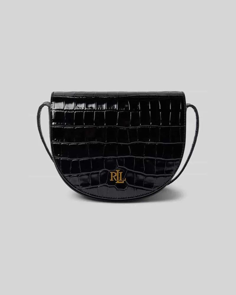 Ralph Lauren Handtasche aus Rindsleder mit Label-Applikation Black